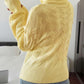 Winter Wear Pullover Long Sleeve Solid Yellow Sweater