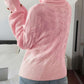 Winter Wear Pullover Long Sleeve Solid Pink Sweater