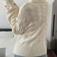 Winter Wear Pullover Long Sleeve Solid Apricot Sweater