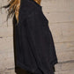 Premium Fashion Denim Lapel Jacket Black Co Ord Set