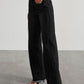 Premium Fashion Denim Lapel Jacket Black Co Ord Set