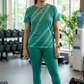 Sporty Abstract Print | Activewear Coord Set Tshirt With Tummy Tuck Green Leggings | Multi Sport | Odour Free