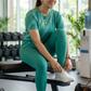 Sporty Abstract Print | Activewear Coord Set Tshirt With Tummy Tuck Green Leggings | Multi Sport | Odour Free