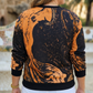 Smart Orange Gradient Print Black Sweatshirt