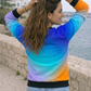 Hotselling Sunrise And Blue Gradient Print Multicoloured Sweatshirt