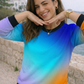 Hotselling Sunrise And Blue Gradient Print Multicoloured Sweatshirt