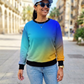 Hotselling Sunrise And Blue Gradient Print Multicoloured Sweatshirt