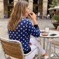 Sweet Stars Print Blue Sweatshirt