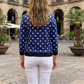 Sweet Stars Print Blue Sweatshirt