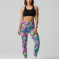Delightful Swirl Print Premium Oversized Tee With Tummy Tuck Body Shaping Leggings Co-ord Set