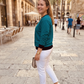 Timeless Teal Blue Solid Sweatshirt
