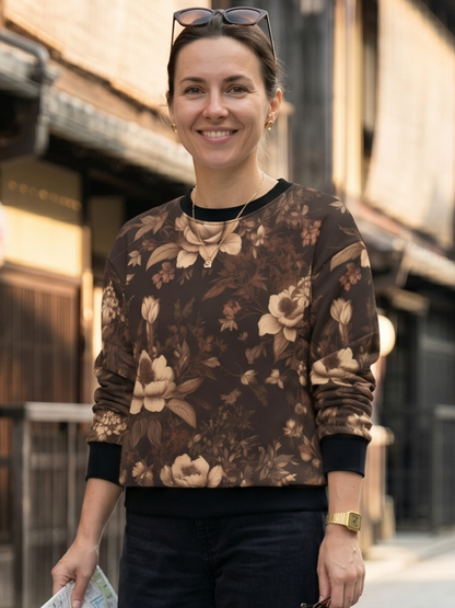 Fabulous Woody Rose Print Sweatshirt