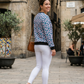 Beautiful Geometric Print Blue Sweatshirt