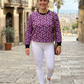 Beautiful Geometric Print Purple Sweatshirt