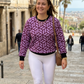 Beautiful Geometric Print Purple Sweatshirt