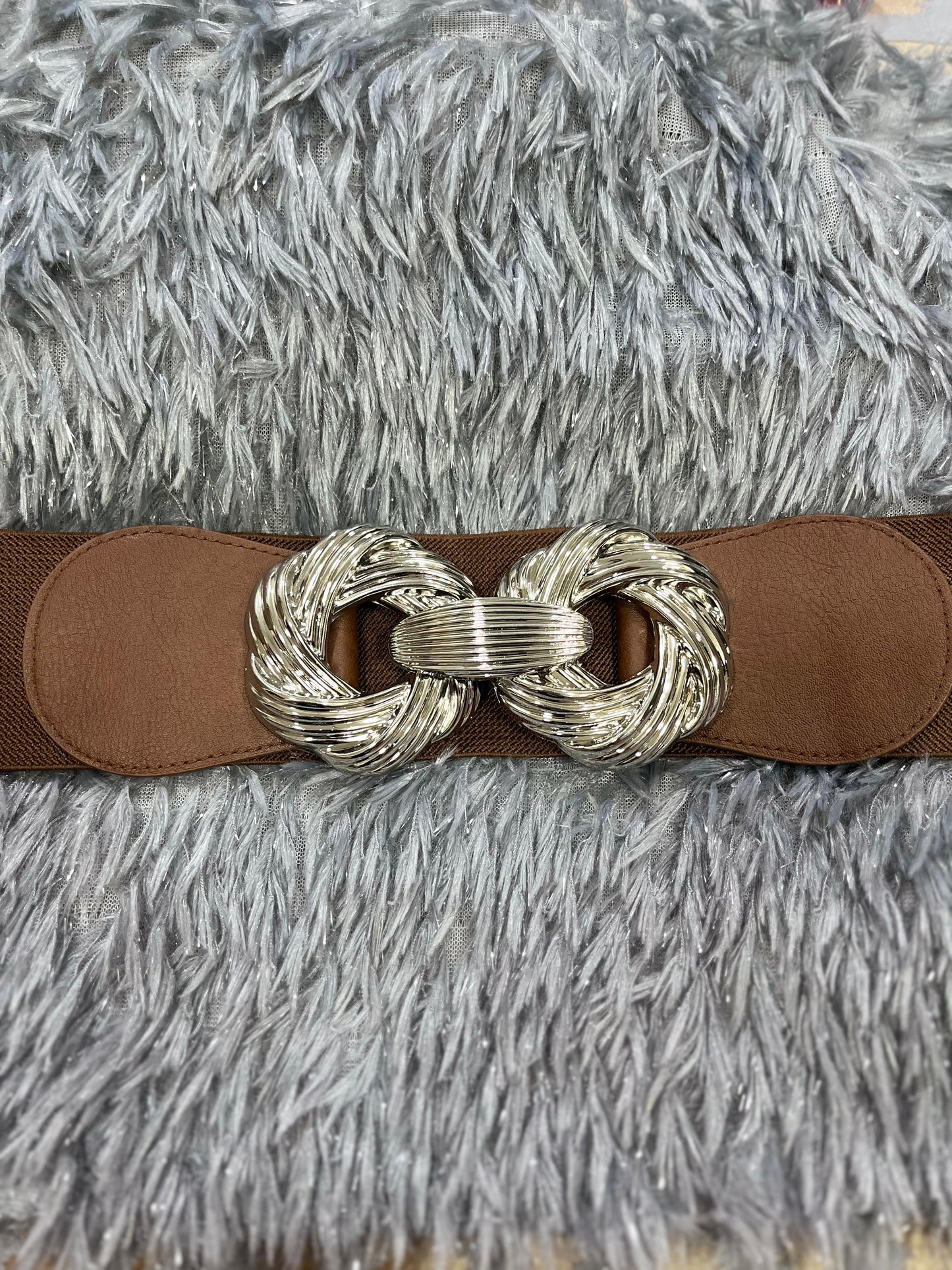 Classy Silver Buckle Brown Belt