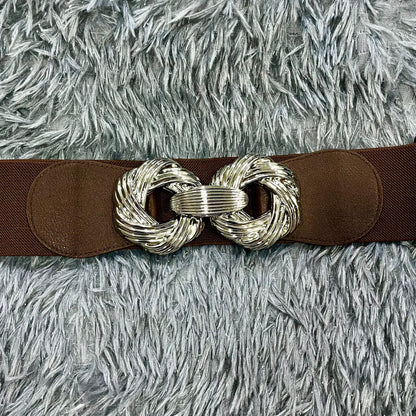 Classy Silver Buckle Brown Belt