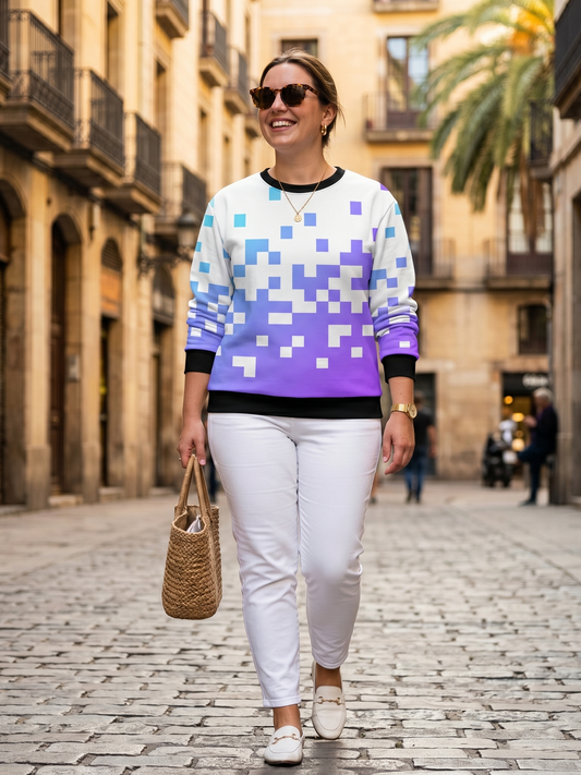 Fabulous Pixel Print Sweatshirt