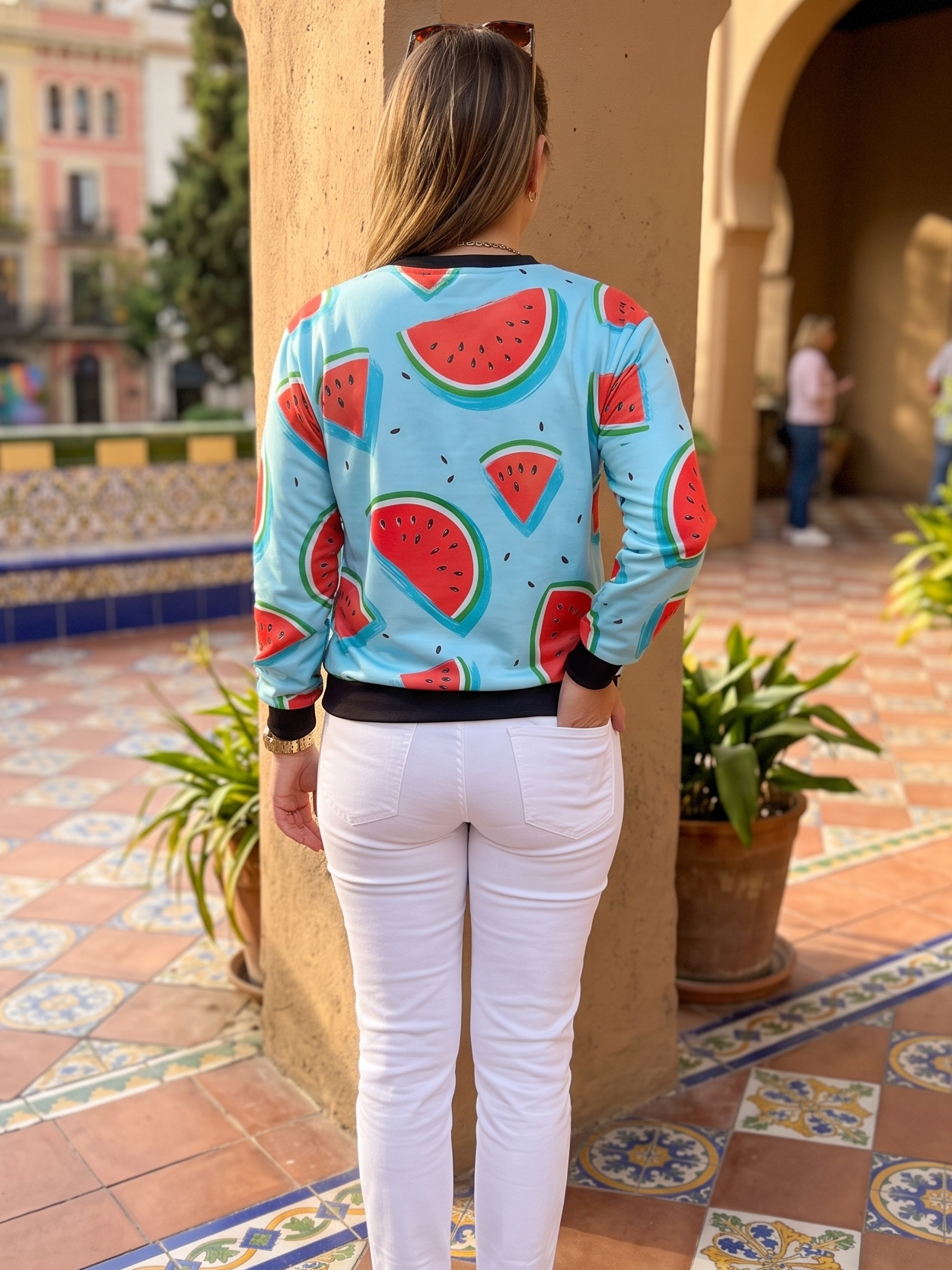 Wonderful Watermelon Print Sweatshirt