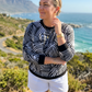 Smart Zebra Print Abstract Sweatshirt