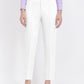 Formal Wear Straight Fit White Pants