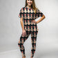 Cute Korean Heart Print Premium Oversized Tee With Tummy Tuck Body Shaping Leggings Co-ord Set