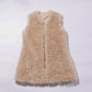 Winter Classic Fluff Vest Apricot Cardigan