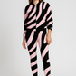 Smart Zebra Print Bomber Jacket With Leggings Pink Co Ord Set