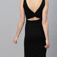 Chic Black Back Knot Open Dress -Ships in 24 Hrs