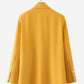 Classy Formal Yellow Long Sleeve Blazer