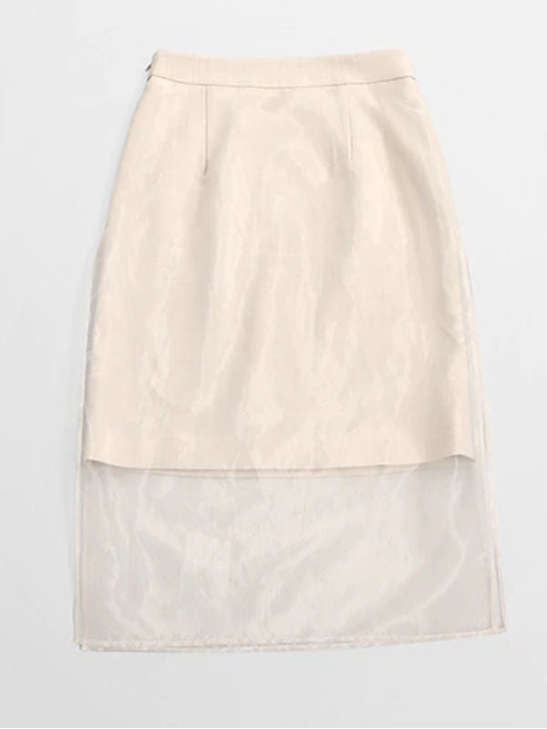 Exquisite Utility Pocket Top With Tulle Pencil Skirt Set