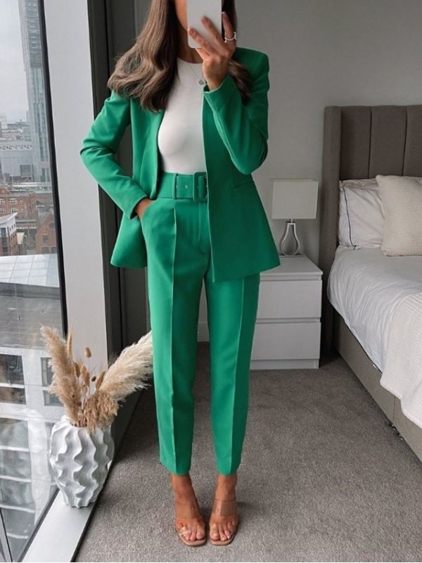 Formal Style Blazer And Trouser Business Suit Set