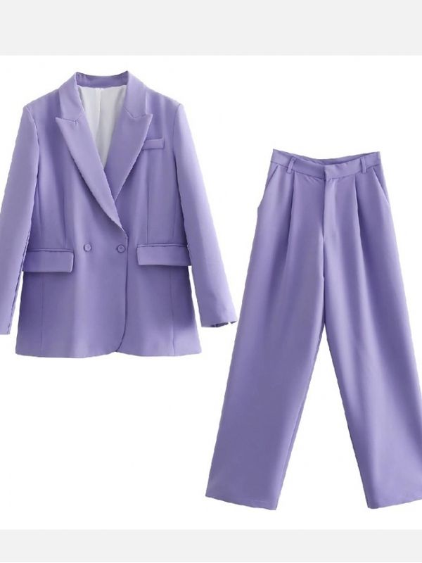 Formal Wear Long Sleeve Blazer And Trousers Suit Set