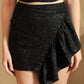 New Arrival Black Shimmer Mini Skirt