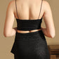 New Arrival Black Shimmer Mini Skirt