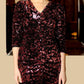 Party Fashion Sequin Velvet Bodycon Dress
