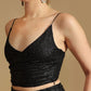 Sassy Strappy Black Crop Top