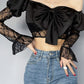 Sexy Lace Patchwork Black Designer Top