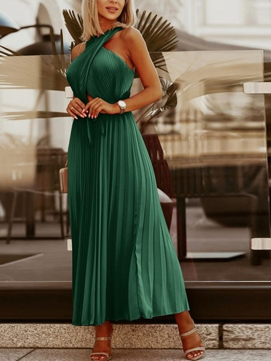Ultramod Sleeveless Solid Maxi Dress