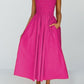 Simple Pure Color Sleeveless Pink Dress