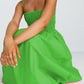 Simple Pure Color Sleeveless Green Dress