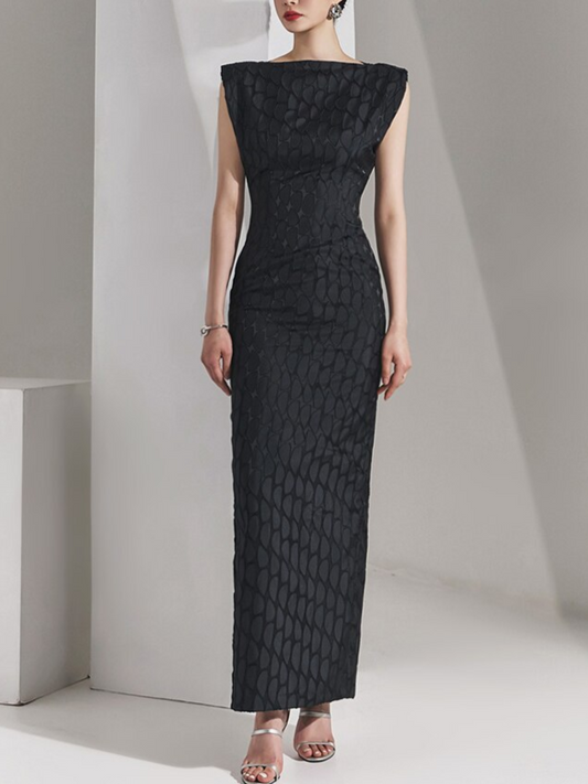 Designer Cut Classy Sleeveless Black Bodycon Party Dress