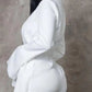 Ultramod Long Sleeve White Blazer Dress