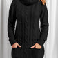 Winter Style Turtle Neck Long Sleeve Black Sweater Dress